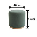 Ver imagem 3 de Puff Redondo Decorativo Premium Madeira Maciça Resistente Sala Luxo Talento Móveis