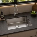 Ver imagem 2 de Cuba de Embutir Quadrum 50 Tramontina 50x40x20 cm em Aço Inox Acetinado
