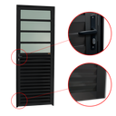 Ver imagem 2 de Porta de Cozinha Alumínio 80 Esq L25 V.Boreal Preto Brimak