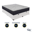 Ver imagem 3 de Cama Box Baú Bipartido Casal Branco e Colchão Airtech 150 D45 Ortobom