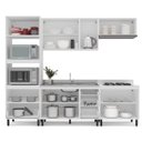 Ver imagem 4 de Cozinha Meena 5 Peças 270x224,5cm Armários Aéreos Torre Quente Balcões Branco/Creme 250055