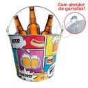 Ver imagem 1 de Balde de Gelo para Cerveja Estampado em Metal Galvanizado com Abridor 4,8 Litros