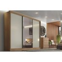 Ver imagem 1 de Guarda Roupas 3 Portas de Correr de (1 C- Espelho) e 6 Gavetas Toulon-sonetto Plus Cumaru-fendi -