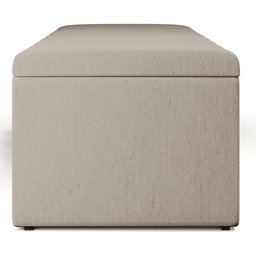 Calçadeira Recamier Baú Para Cama De Casal Dália 140x50 Cm W01 Linho Bege - Lyam Decor - 7