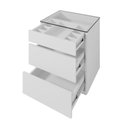Ver imagem 2 de Mesa Cabeceira 3 Gavetas Belize Branco - Casa D