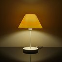 Ver imagem 4 de Abajur Infantil Luminária de Mesa Fino Decoração Quarto – Skinny Base Branca Cúpula Bege