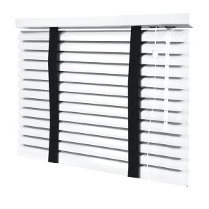 Persiana Horizontal - 1,90m Larg X 1,20m Alt - Alumínio 50mm com Fita Decorativa - Cor: Branca - Fit