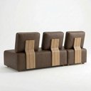 Ver imagem 2 de Sofá Modular Block 3 Lugares Fixo 222cm Courino Milani Movelaria