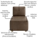 Ver imagem 7 de Sofá Modular Block 3 Lugares Fixo 222cm Courino Milani Movelaria