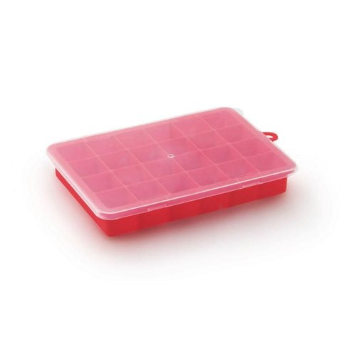 Forma de Gelo com Tampa 24 Cubos em Silicone