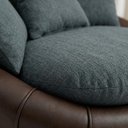 Ver mais imagens de Poltrona Decorativa Safira Base Giratoria Linho e Courino Tcs 718 Tcs 721 Moll