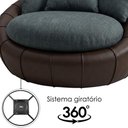 Ver imagem 6 de Poltrona Decorativa Safira Base Giratoria Linho e Courino Tcs 718 Tcs 721 Moll
