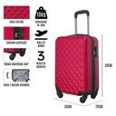 Ver imagem 2 de Mala de Viagem Tamanho Bordo 10kg Rodas 360 - Gladiador Diamond D1mb: Cereja