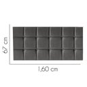 Ver imagem 4 de Painel Estofado Luxo Espanha Queen Size Madeira Maciça Couro Sintético Cinza Gat Magazine 160cm