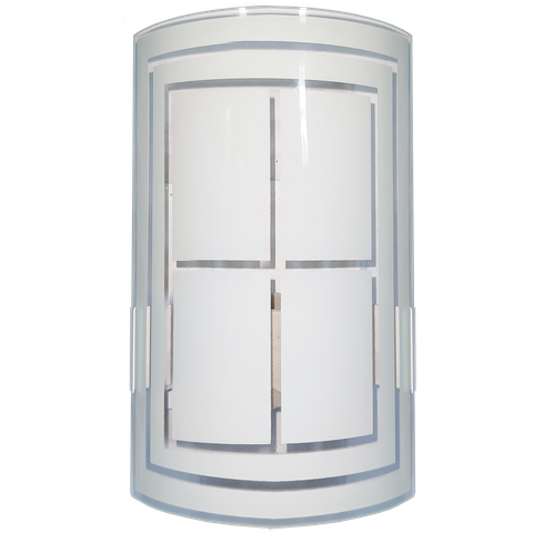 Arandela Moderna Solaris Calha Vidro Curvo Tema Tema Janela