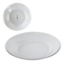 Ver imagem 4 de Jogo 5 Pratos Fundo Vidro Cristal Egipicio Kit Liso Diamond Transparente Bar Restaurante Buffet