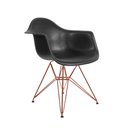 Ver imagem 4 de Mesa de Jantar Redonda Eames Eiffel 90cm Preta com 4 Poltronas Pretas Ferro Cobre