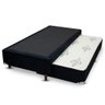 Cama Box Bicama Auxiliar Solteiro Suede Espuma 8cm 88x188x40 Preto - 1