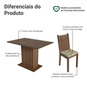 Ver imagem 5 de Conjunto Sala de Jantar Mesa Tampo de Vidro 4 Cadeiras Madesa