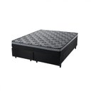 Ver imagem 1 de Conjunto de Cama Box Safira Casal 1,58 x1,98 x50 Hellen Preto-Cinza