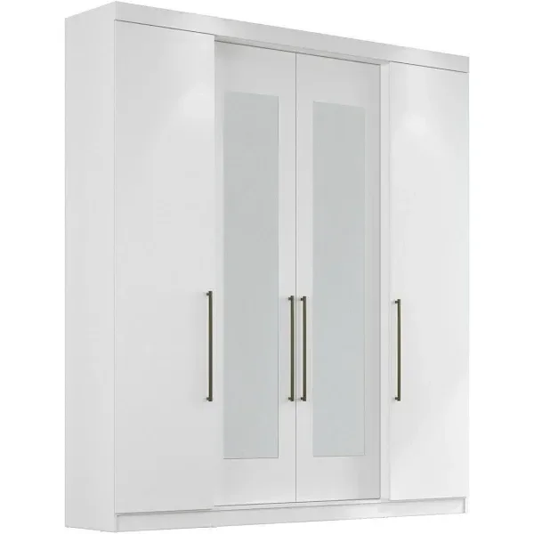 Roupeiro Herval Ph 1717 - Cor Branco - com Espelho