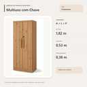 Ver imagem 3 de Armário Multiuso com Chave 2 Portas Cinamomo Formimóveis