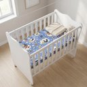 Ver imagem 4 de Berço Infantil com Colchão D18 Impermeável 130x60cm Branco - Mpozenato
