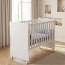 Ver imagem 2 de Berço Infantil com Colchão D18 Impermeável 130x60cm Branco - Mpozenato