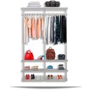 Ver imagem 1 de Guarda Roupa Closet Aramado sem Portas CLR285 - 1,30m - Branco