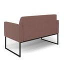 Ver imagem 5 de Sofá Namoradeira com 2 Poltronas Base Industrial Preto Marisa Veludo Rosê D03 - D'Rossi