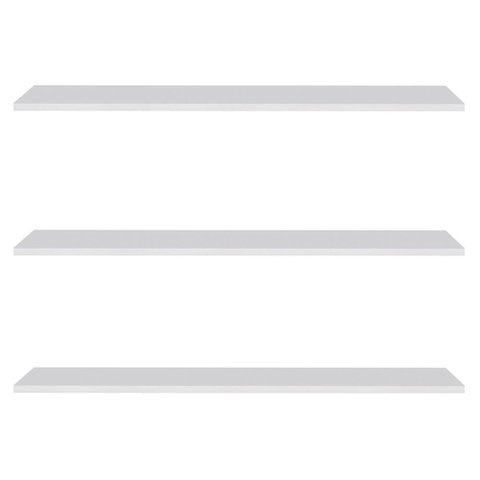 Prateleira Flutuante para Sala Kit 3 Suporte Invisível 68cm Yara Branco - Lumil Lumil Móveis