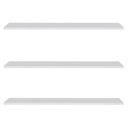 Ver imagem 1 de Prateleira Flutuante para Sala Kit 3 Suporte Invisível 68cm Yara Branco - Lumil Lumil Móveis