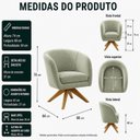 Ver imagem 4 de Kit com 02 Poltronas Afrodite Base Giratória Madeira Eucalipto