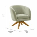 Ver imagem 3 de Kit com 02 Poltronas Afrodite Base Giratória Madeira Eucalipto