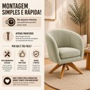 Ver imagem 6 de Kit com 02 Poltronas Afrodite Base Giratória Madeira Eucalipto