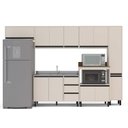 Ver imagem 3 de Armário de Cozinha Modulada Completa 6 Peças 316,8cm sem Tampo 250032 Koya Politorno Móveis