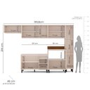Ver imagem 2 de Armário de Cozinha Modulada Completa 6 Peças 316,8cm sem Tampo 250032 Koya Politorno Móveis
