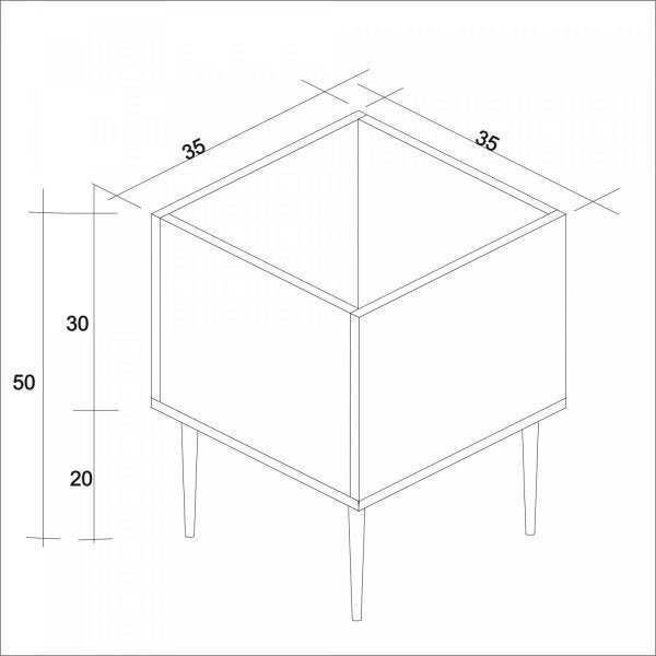 Cachepot em MDP 35x50cm Box Estilare - 3