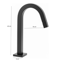 Ver imagem 2 de Torneira Lavatorio Tube Mesa Bica Alta ¼ Zr22 Cube Black - Levo