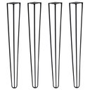Ver imagem 1 de Kit 4 Pés de Metal 60 CM Hairpin Legs Mesa de Canto Aparador Preto