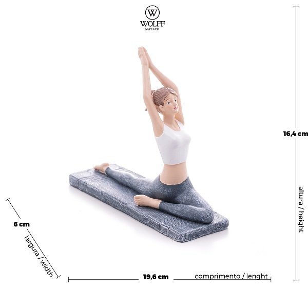 Figura Decorativa em Resina Yoga 20,5 X 6,5 X 16,5CM WOLFF - 6