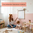 Ver imagem 4 de Lousa Infantil Painel Criativo de Mdf para Desenhos e Pinturas