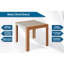 Ver imagem 2 de Mesa para Cozinha Grace + Tampo Madeirado 90x90cm Cinza/Nature - Cimol