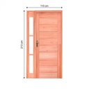 Ver imagem 4 de Kit Porta de Madeira Vitrô 110CMX213CMX12CM PE30 Esel Abertura Esquerda Marrom