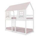 Ver imagem 2 de Beliche Montessoriano Casinha Encantada Madeira Maciça Branco/rosa | Housin