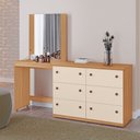 Ver imagem 1 de Cômoda Penteadeira Marília 100% Mdf Tuboarte 6 Gavetas e Espelho