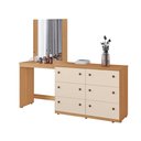 Ver imagem 3 de Cômoda Penteadeira Marília 100% Mdf Tuboarte 6 Gavetas e Espelho