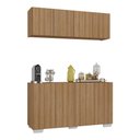Ver imagem 1 de Conjunto Cantinho do Café Armário e Aparador 4 Portas Multimóveis Mp1085 Rustic/branco