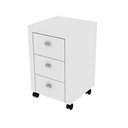 Ver imagem 5 de Kit para Escritório com Mesa em L Estante Balcão Gaveteiro 2 Portas 3 Gavetas MDP Branco Tecno