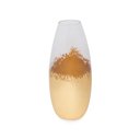Ver imagem 1 de Vaso Decorativo em Vidro com Detalhe Dourado 27cm 22068 Mart